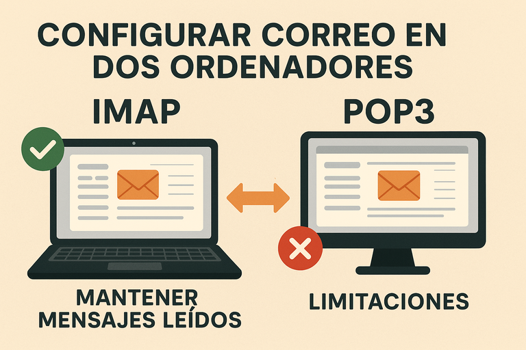 Cómo configurar el mismo correo electrónico en 2 ordenadores y que se mantengan los mensajes leídos