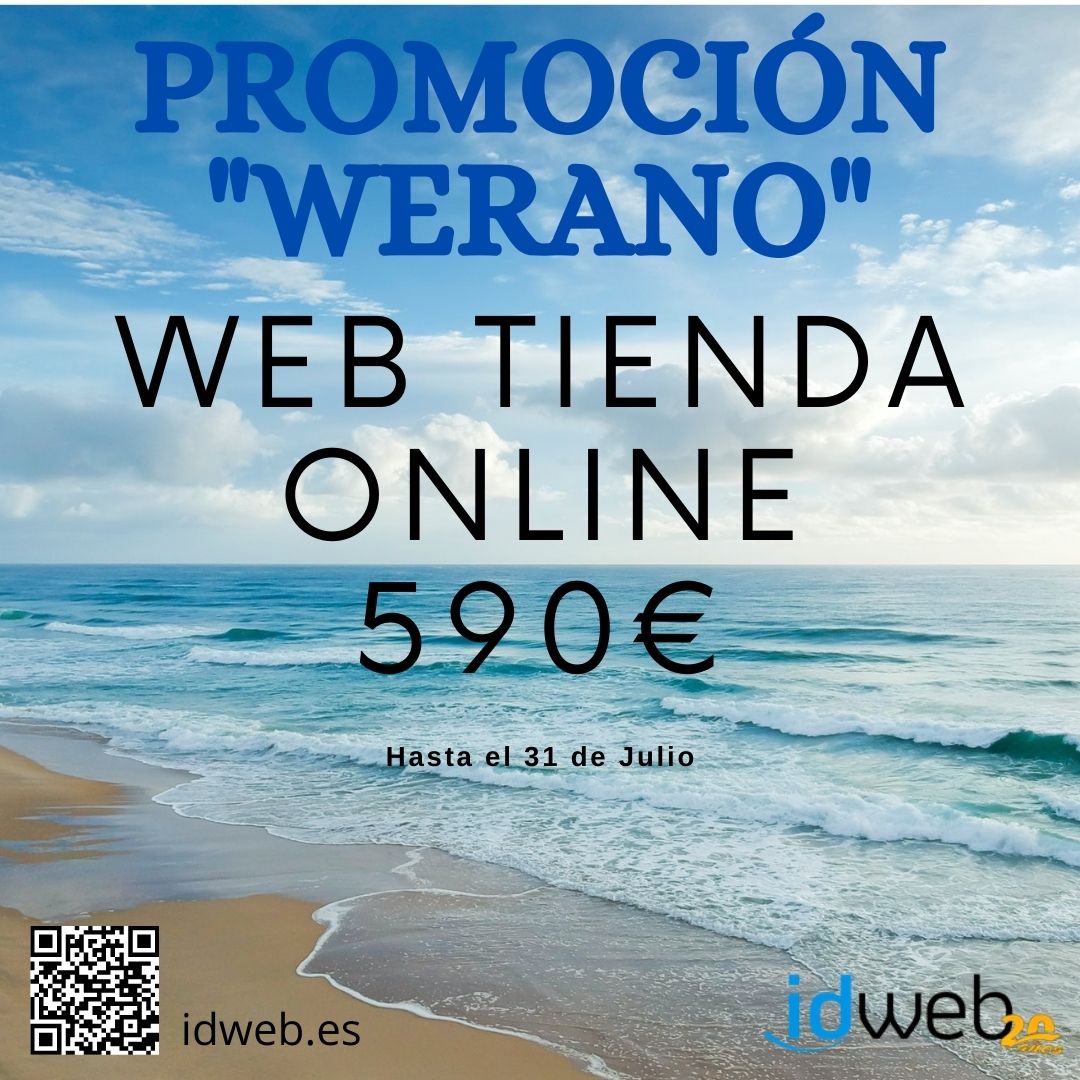 Promoción WERANO: WEB TIENDA ONLINE por sólo 590 Euros