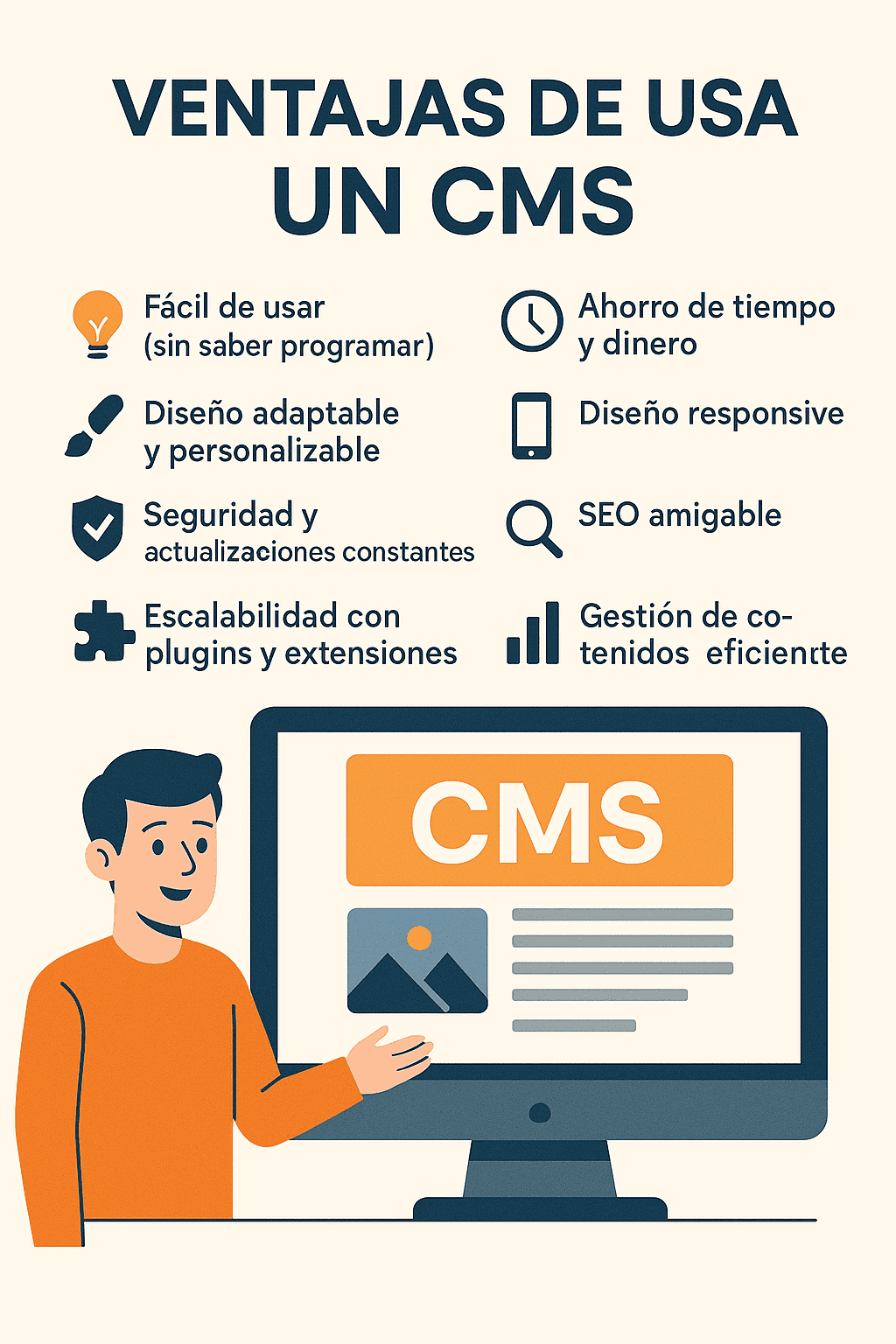  Ventajas de usar un CMS para tu página web (2025)
